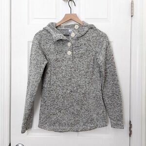 Columbia | Sweater Women Small Heather Gray Pullover Fleece Toggle Cotton Hoodie
